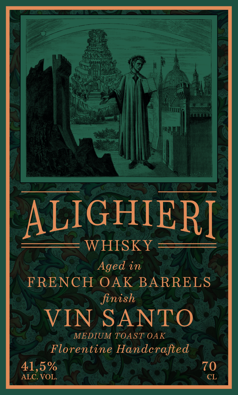 Whisky AlighierI 41.5% abv, bottiglia da 700 ml